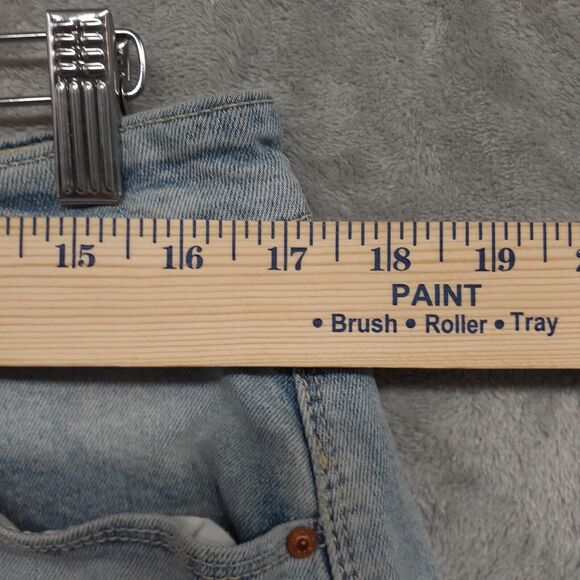 Levi's Denizen Distressed Cut Off Denim Shorts Stretch Blue Women Sz 14 NWT - Picture 2 of 10